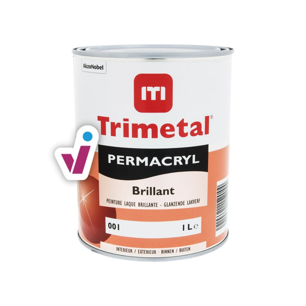 Trimetal Permacryl Satin - Peinture émail satiné brillant - Wit