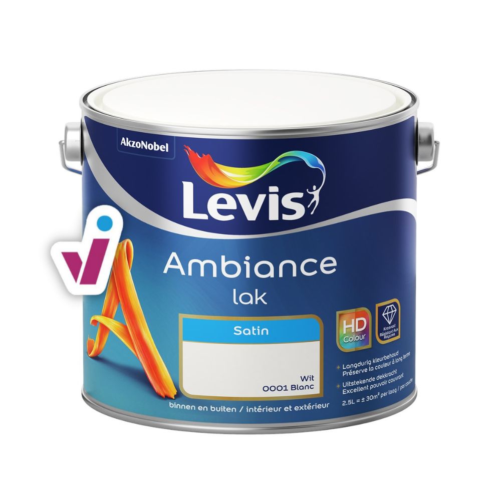 Peinture mur Ambiance Blanc satin 5 L LEVIS