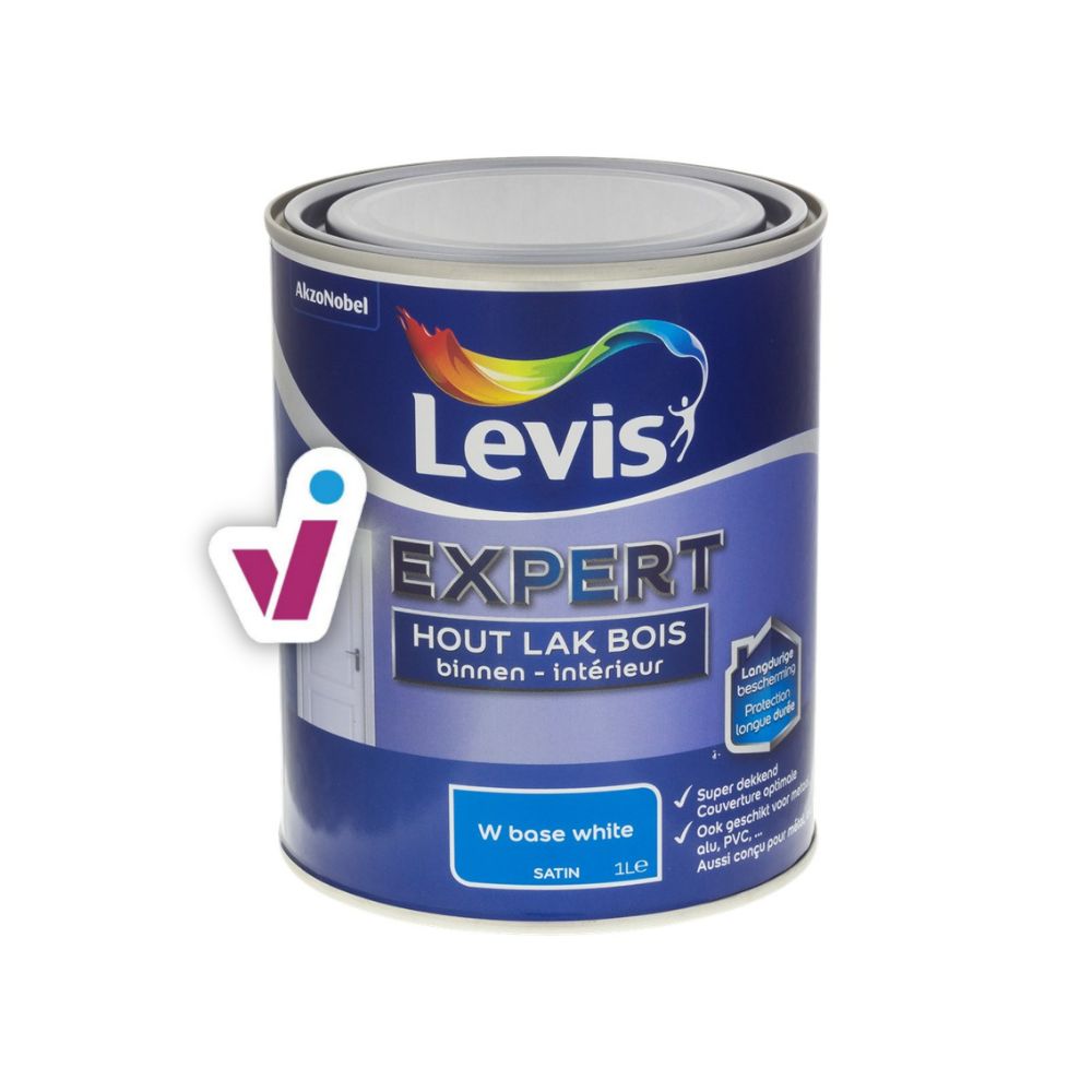 Laque intérieure spéciale bois EXPERT noire effet satin 750 ml- LEVIS