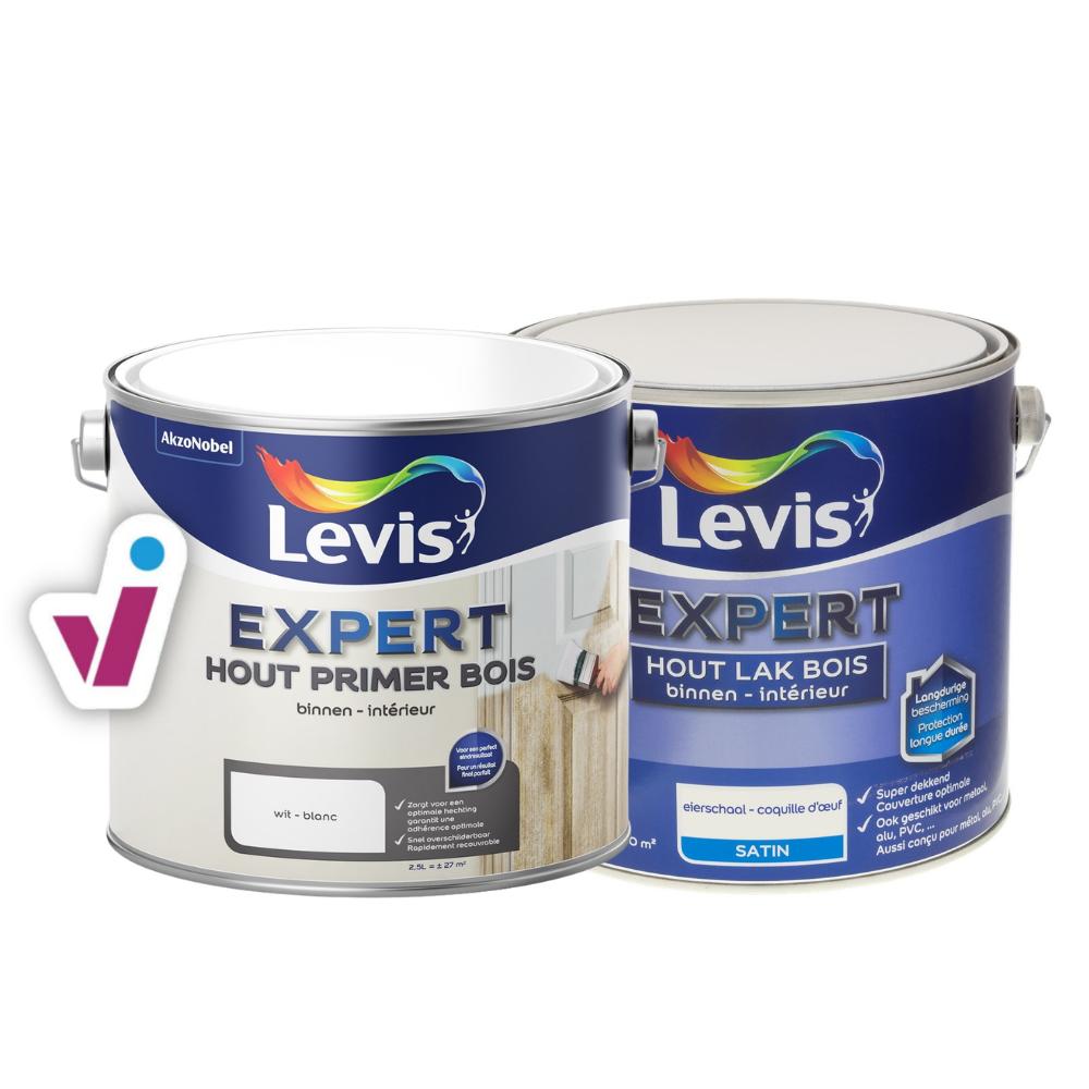 BUNDLE: Levis Expert Hout Primer Binnen + Lak Binnen Satin
