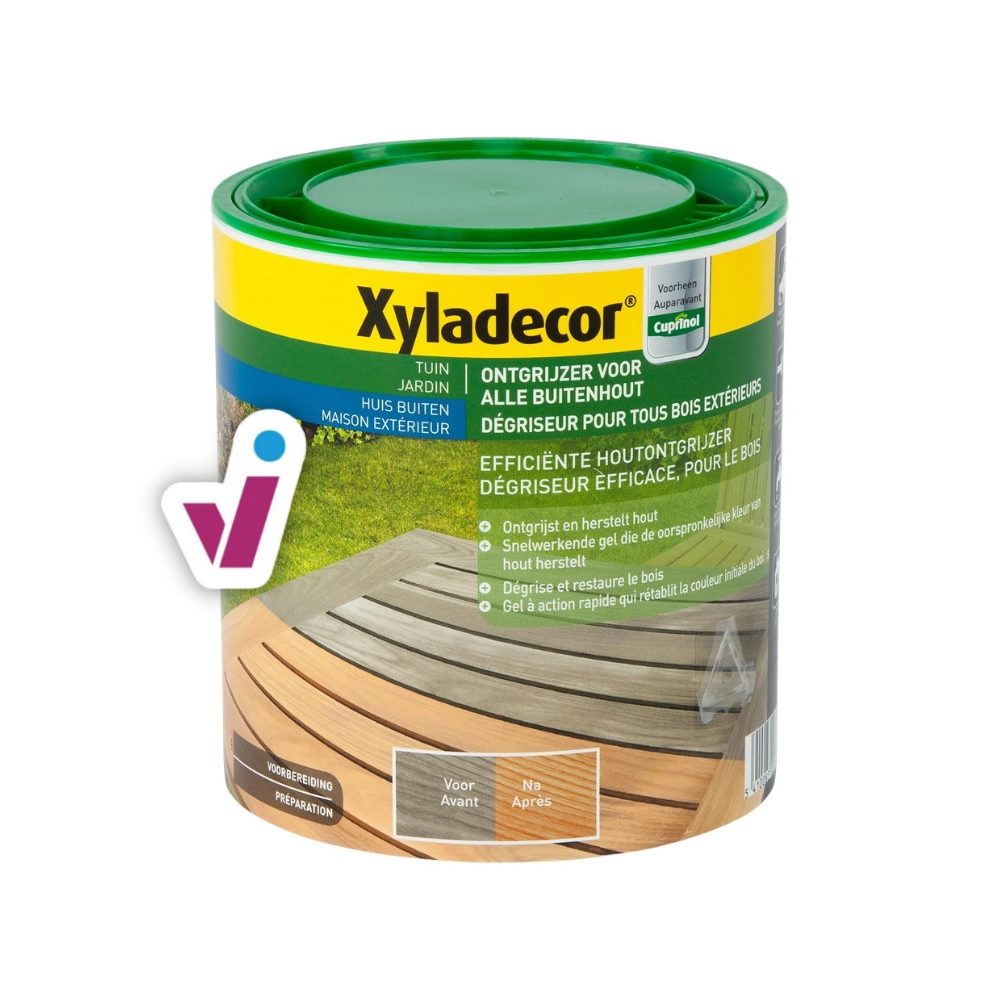 Xyladecor Dégriseur pour tous Bois Extérieurs