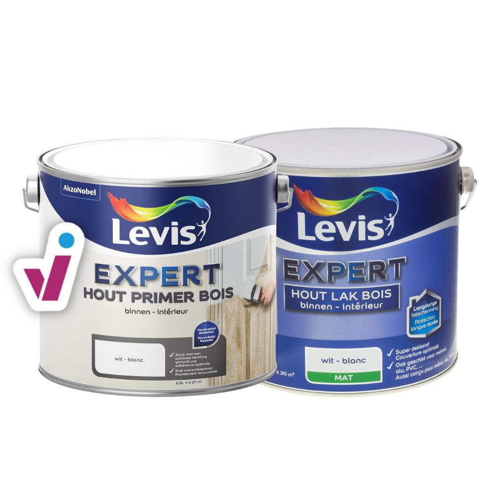 BUNDLE: Levis Expert Hout Primer Binnen + Lak Binnen Mat