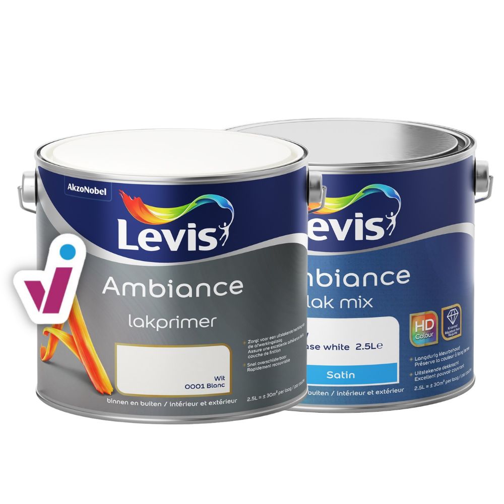 BUNDLE: Levis Ambiance Murprimer (Blanc) + Mur Extra Mat